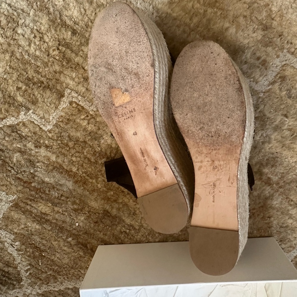 Celine Women's Black Espadrille Sandals